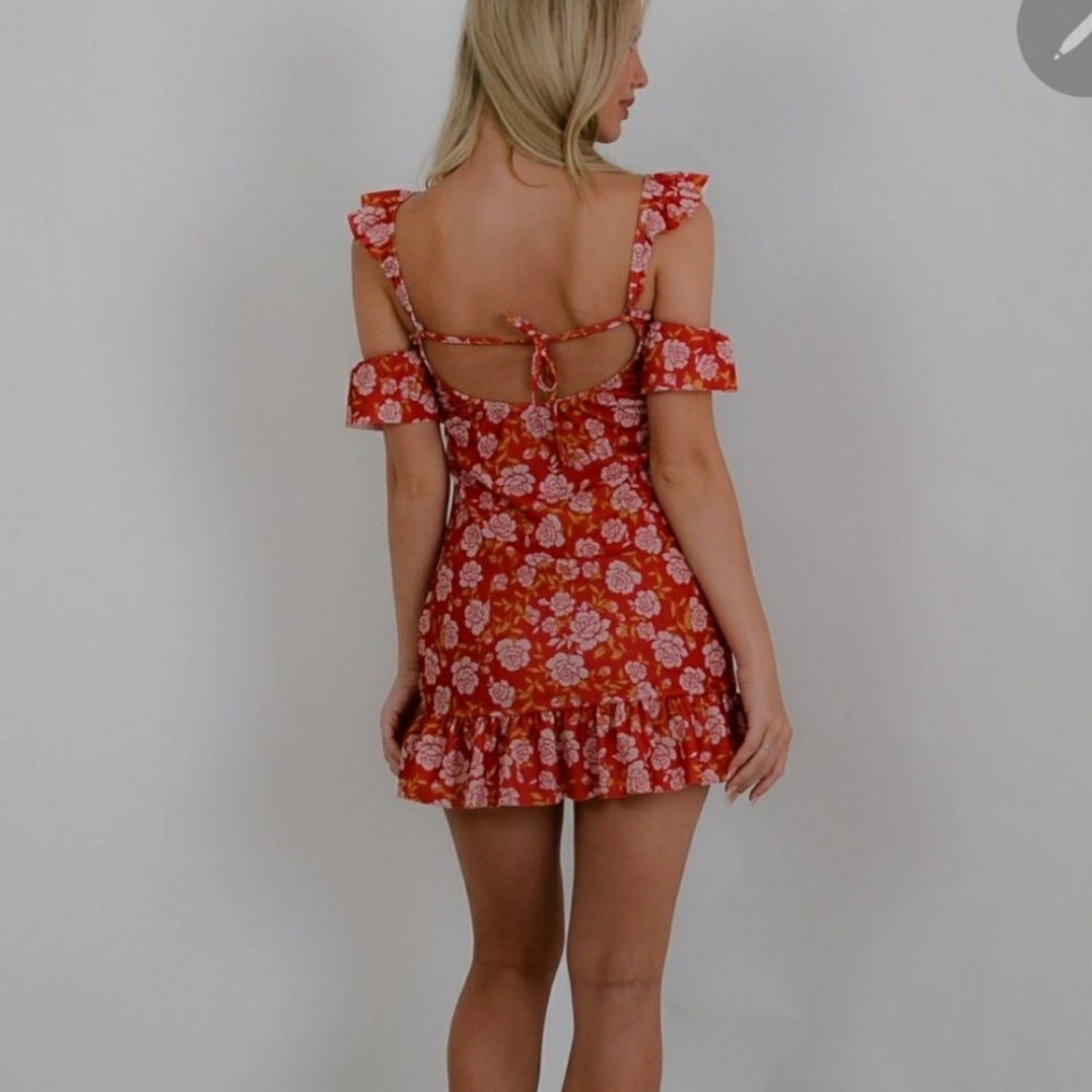 CLEARANCE Bodycon Mini Dress Tie Back ADORABLE. - Picture 3 of 8